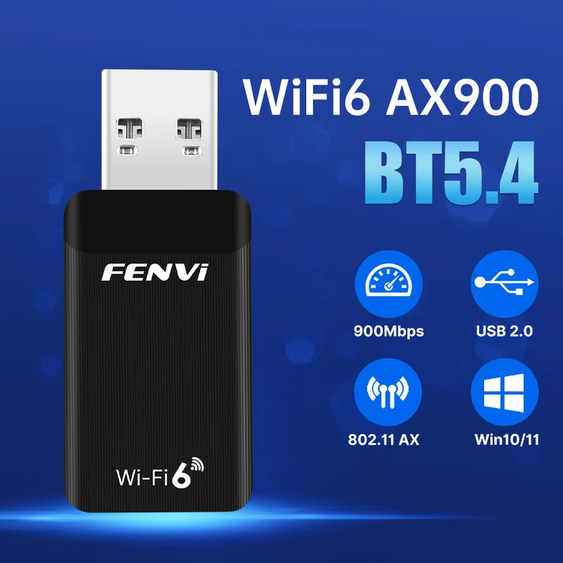 WiFi 6 AX900 BT5.4 อะแดปเตอร์ USB WiFi 900Mbps 802.11ax ไร้สาย WiFi Dongle Ethernet Receiver อะแดปเต