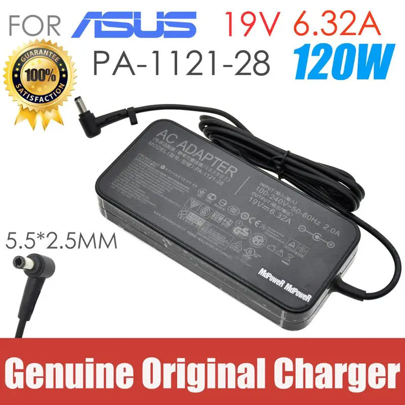 Original 19V 6.32A สําหรับแล็ปท็อป ASUS แหล่งจ่ายไฟ AC อะแดปเตอร์ FX50J ZX50JX A550J FX63VD W50J G58