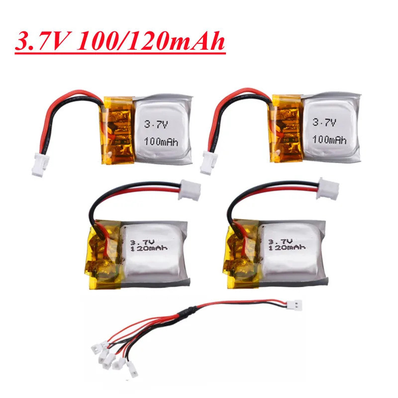 3.7V 100mAh 120mAh แบตเตอรี่ Lipo สําหรับ FQ777-124 Wltoys V272 V282 V292 สําหรับ Hubsan Q4 H111 Min