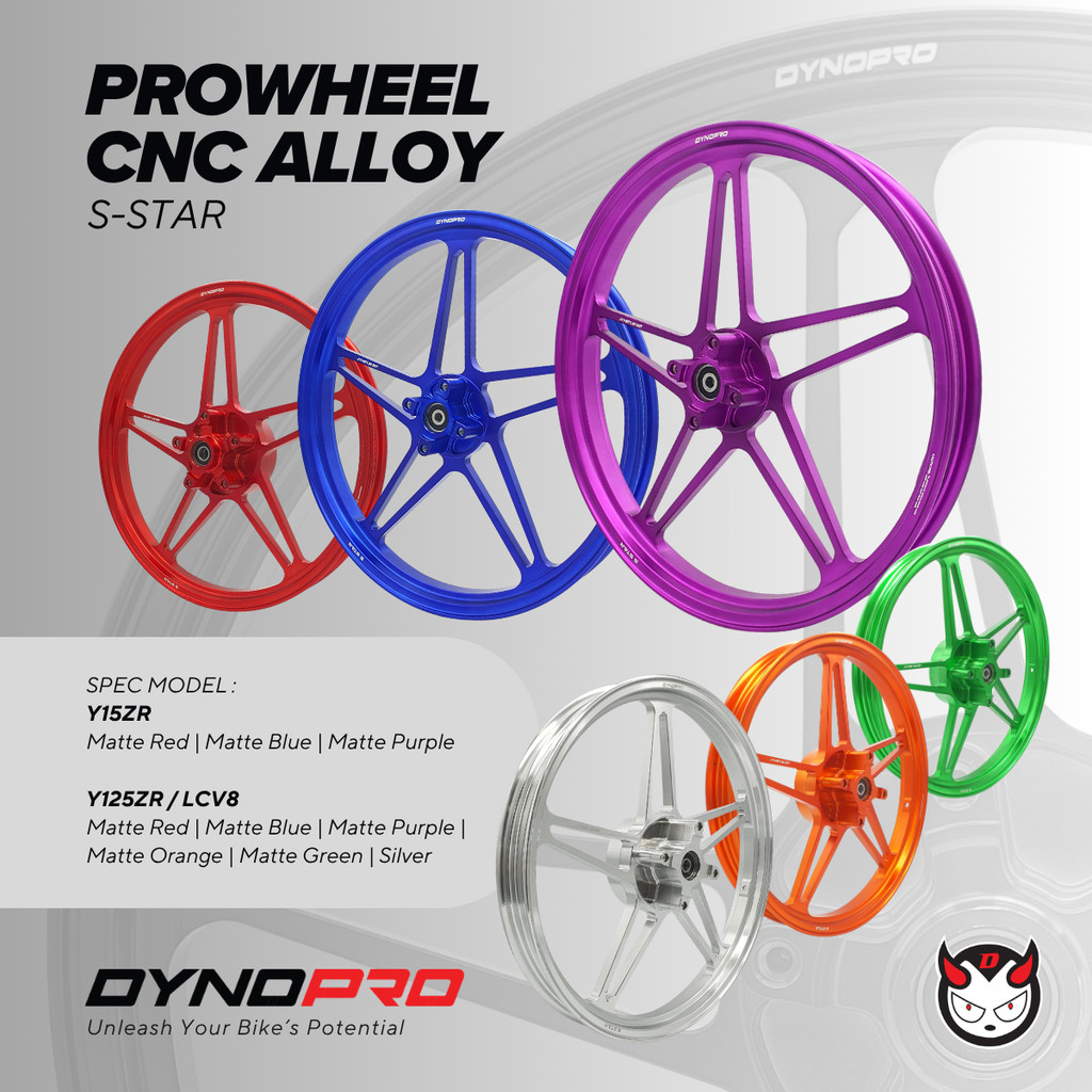 Dynopro PROWHEEL ขอบ S-STAR 1.6x17F 1.6x17R Y15ZR Y125ZR LCV8