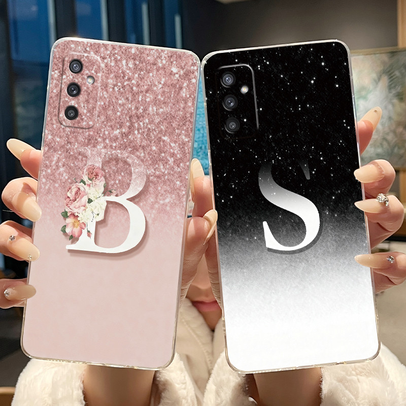 สําหรับ Samsung Galaxy A82 Quantum 2 Luxury Letter Clear Soft ซิลิโคนฝาครอบป้องกันสําหรับ Samsung Qu