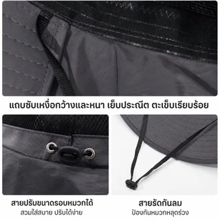 [มีสินค้าพร้อมส่ง] หมวกกันแดด หมวกตาข่ายกันแมลง หมวกตกปลา ป้องกันแสงแดดและระบายอากาศได้ดี เหมาะสำหรับกิจกรรมกลางแจ้ง