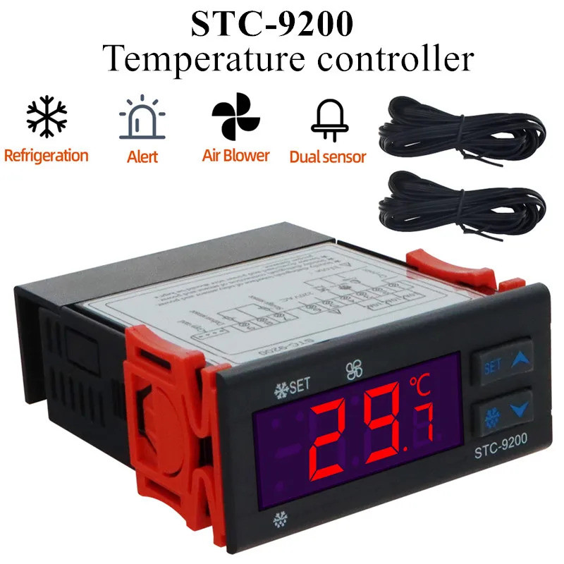STC-9200 เครื่องควบคุมอุณหภูมิ Digital Thermostat Micromputer Regulator เครื่องทําความเย็นละลายน้ําแ