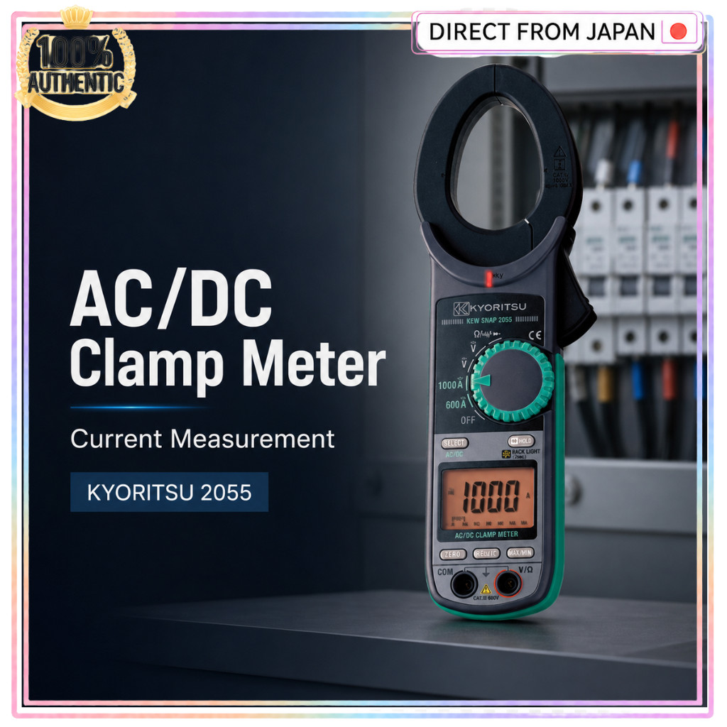 KYORITSU 2055 AC DC Clamp Meter Digital Clamp Tester for Current Measurement Electrical Maintenance