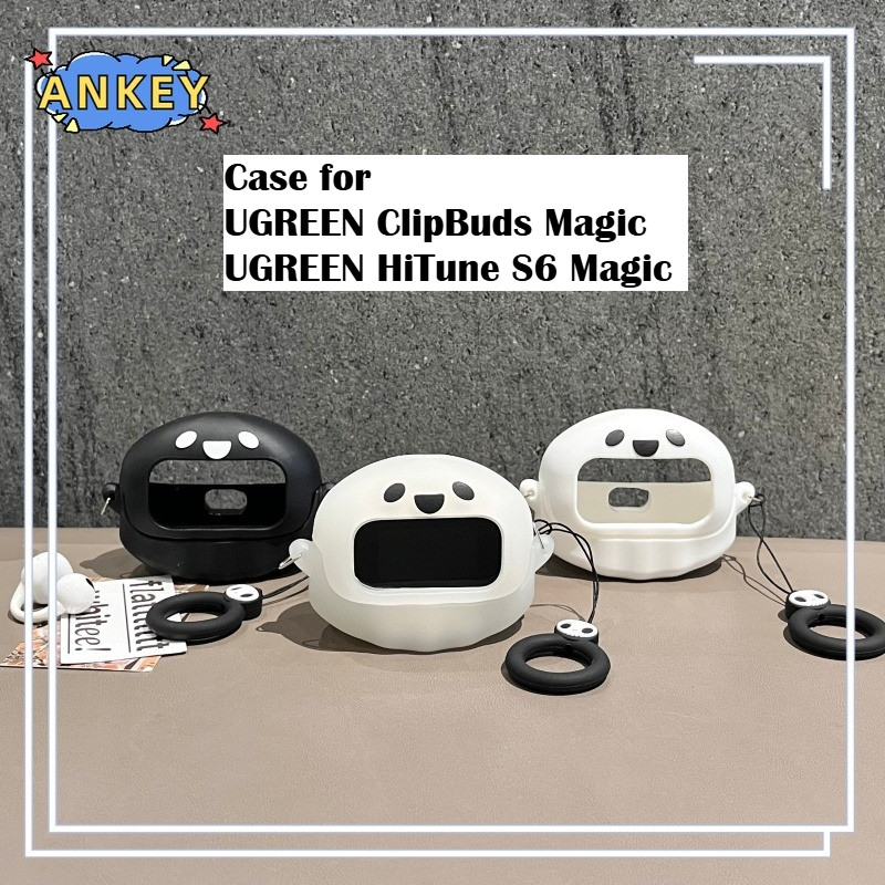 Compatible with UGREEN ClipBuds Magic Protective Silicone Cute Cartoon Covers for UGREEN HiTune S6 Magic Wireless Earbuds Shell TWS Headphone Portable
