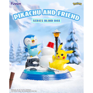 FUNISM Pokemon Pikachu และเพื่อน Series กล่องตาบอด Series ตัวเลข Plush กล่องตาบอด Action ของเล่นรูปของขวัญวันเกิดของเล่นเด็ก