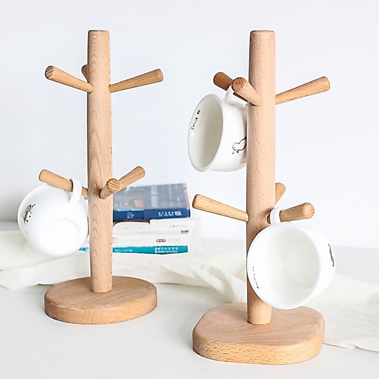 💥พร้อมส่ง💥IKEA style!ญี่ปุ่น เนื้อไม้ ที่ใส่แก้วน้ำ wooden cup hanger ที่ตากแก้วไม้ ที่แขวนแก้ว
