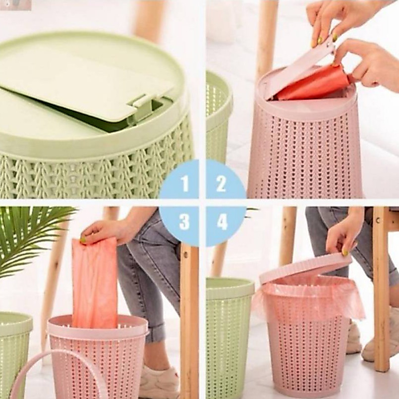 สินค้าพร้อมส่ง#ถังขยะเปลี่ยนถุงได้ในตัว# แข็งแรง ใช้งานง่ายสะดวก ถุงต้องสั่งแยกกันค่ะ#F012