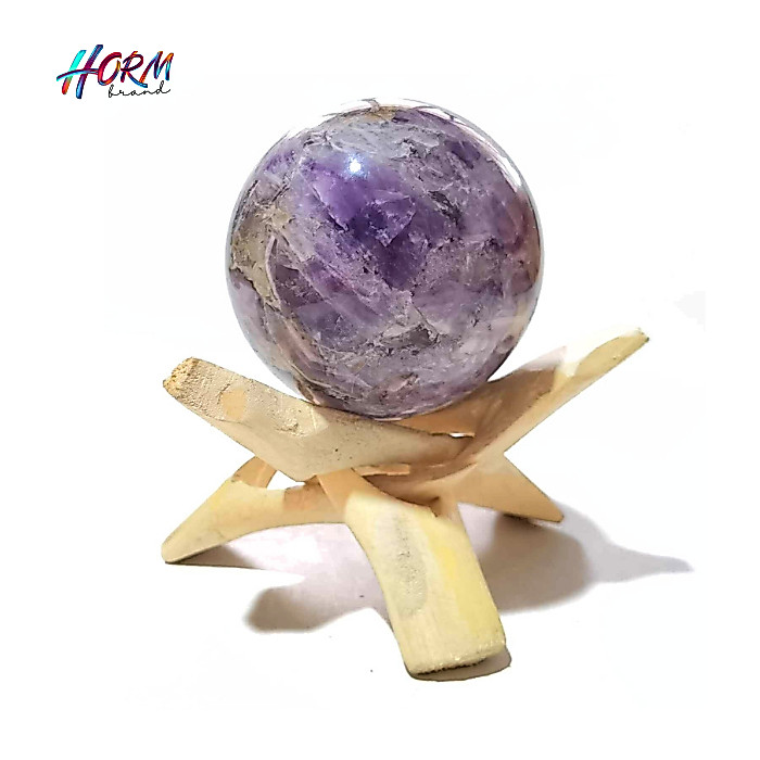 หินกลม Fantasy Amethyst Sphere แฟนตาซีอเมทิสต์ ทรงกลม แท้100% 1ชิ้น ไม่รวมฐาน