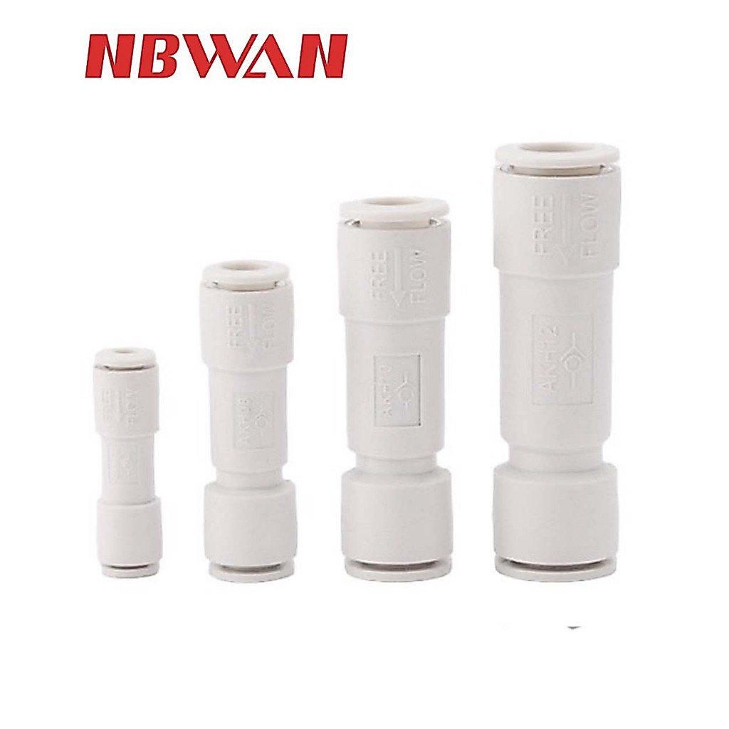 NBWAN ข้อต่อตรง นิวเมติก วาล์วทางเดียวสำหรับท่อสูญญากาศ ตรวจสอบอากาศ S-AKH