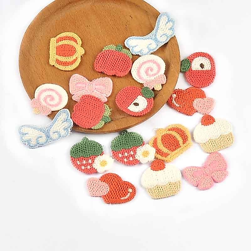 10 ชิ้น 23-49 มิลลิเมตรน่ารักเค้ก/Apple/Wing ปักแพทช์ Appliques เสื้อผ้า DIY หัตถกรรมอุปกรณ์เย็บผ้า Handmade อุปกรณ์ CP4150