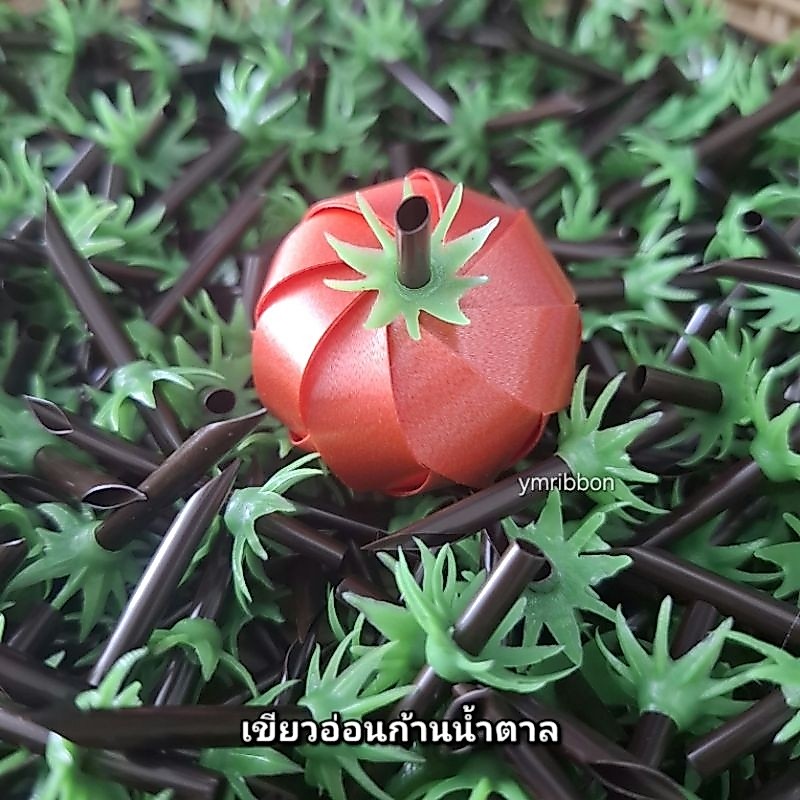 พร้อมส่ง ขั้วมะเขือ ขั้วมะเขือเทศพลาสติกสำเร็จพร้อมก้านหลอด ตกแต่งเหรียญโปรยทาน