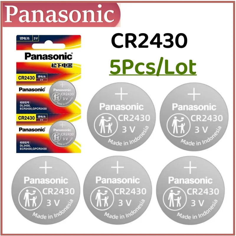 5-50Pcs Original Panasonic CR2430 แบตเตอรี่ 220mAh DL2430 BL2430 BR2430 CR 2430 สําหรับนาฬิกาของเล่น