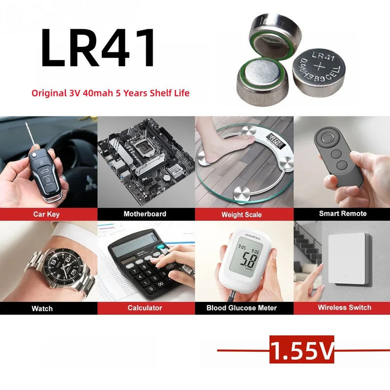 1.55V LR736 AG3 LR41 392A 392 192 SR41 L736 CX41 แบตเตอรี่ปุ่มสําหรับนาฬิกาของเล่นระยะไกล SR41SW AG 