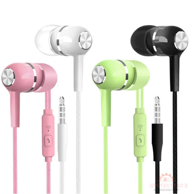 3.5mm หูฟังแบบมีสาย หูฟัง In-Ear พร้อมไมโครโฟน เบสหนักแน่น และคุณภาพเสียงระดับ Hi-Fi