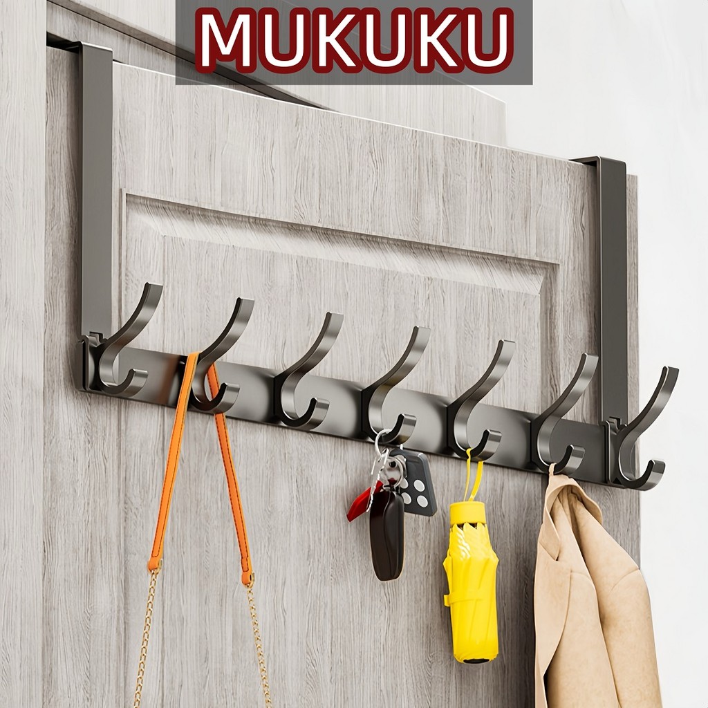 MUKUKU ที่แขวนของใช้บนบานประตูแบบสองหัว ช่วยเพิ่มพื้นที่เก็บของภายในบ้านอย่างเป็นระเบียบ