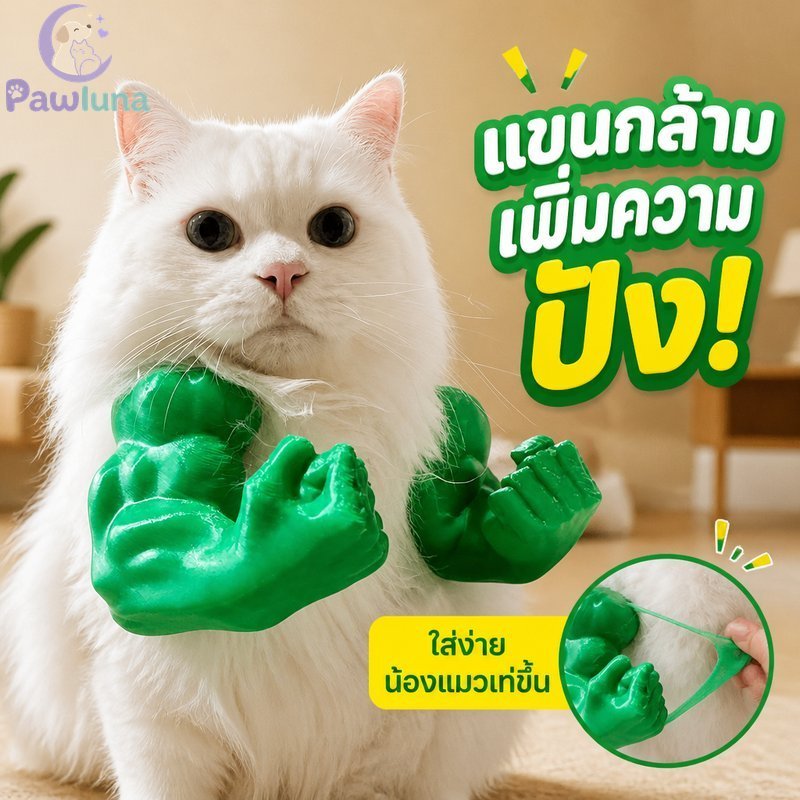 แมวกล้ามเนื้อแขนของเล่นแมวตลกเครื่องแต่งกาย Photo Prop ตกแต่งบ้าน Interactive Creative ของขวัญอุปกรณ์เสริม