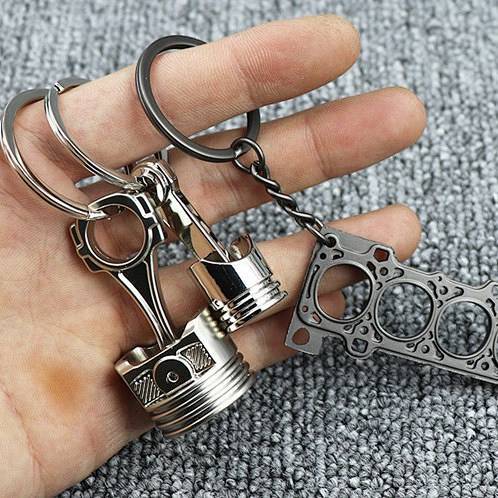 JDM Car Piston Cylinder Keychain Personality Car Key Chain oQ8a