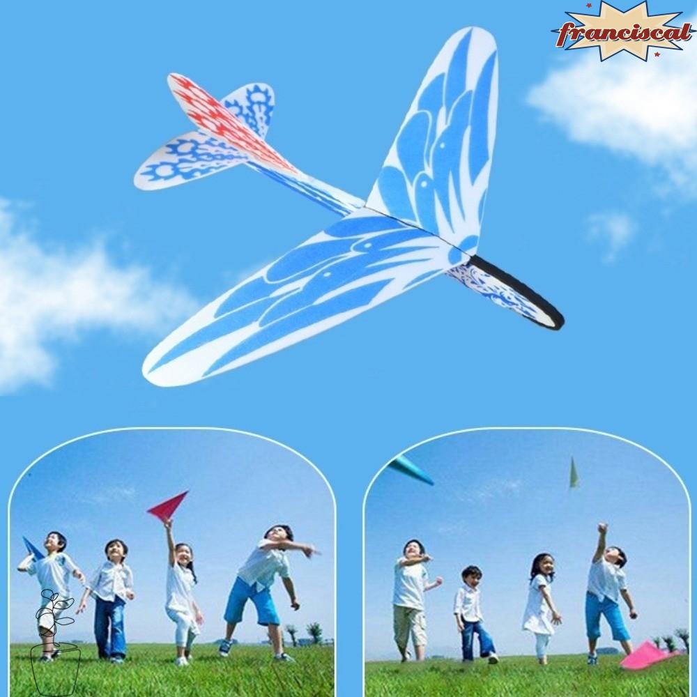FRANCISCAL ยางยืดขับเคลื่อน, DIY 325*400 มม.มือโยนบินเครื่องร่อนเครื่องบิน,ปรับกลางประกอบของเล่นสําหรับเด็ก