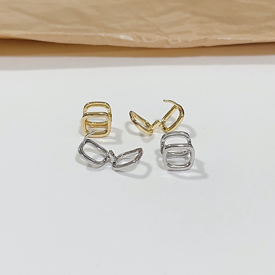 207-littlegirl gifts- Hollow Geometric Earrings s925