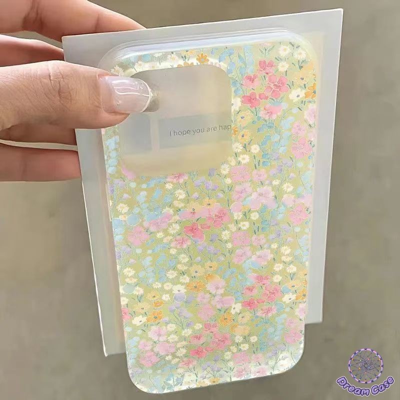 เคสไอโฟน11 ดอกไม้เล็ก ๆ ฤดูใบไม้ผลิดอกไม้ขนาดใหญ่เคลือบ IPhone 13 12 11 16 15 14 Pro Max 7Plus XS X XR 7 8 15 14 16 Plus