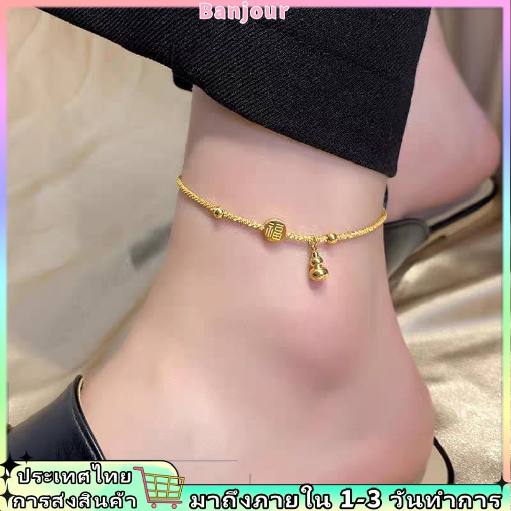 กำไลข้อเท้าสไตล์ผีเสื้อทำจากTitanium สไตล์เรียบหรูกับเครื่องประดับสำหรับผู้หญิง