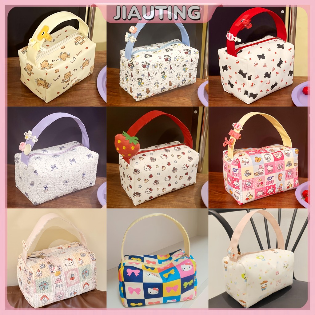 JIAUTING กระเป๋าเครื่องสําอางน่ารัก Girly กระเป๋าถือกระเป๋าเดินทาง JIAUTING