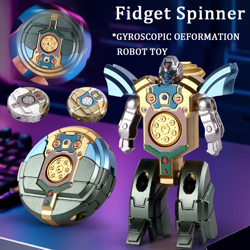 ของเล่นคลายเครียด Edc Spinner Fidget Toy Gyro Deformation Robot Toy Collection