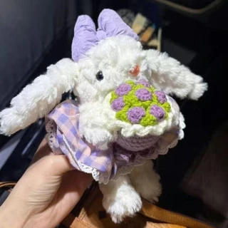 จี้ตุ๊กตากระต่าย พวงกุญแจตุ๊กตาผ้า ดีไซน์หู Lop น่ารักแบบการ์ตูน
