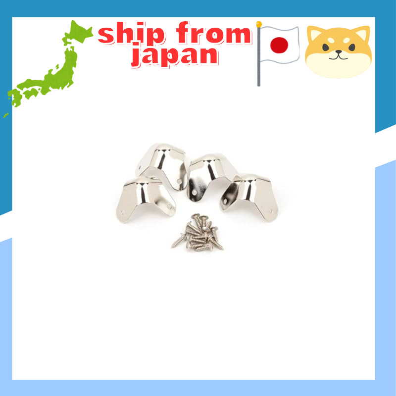 Fender Parts Pure Vintage 3-Screw Mount Amplifier Corners, (4), Nickel