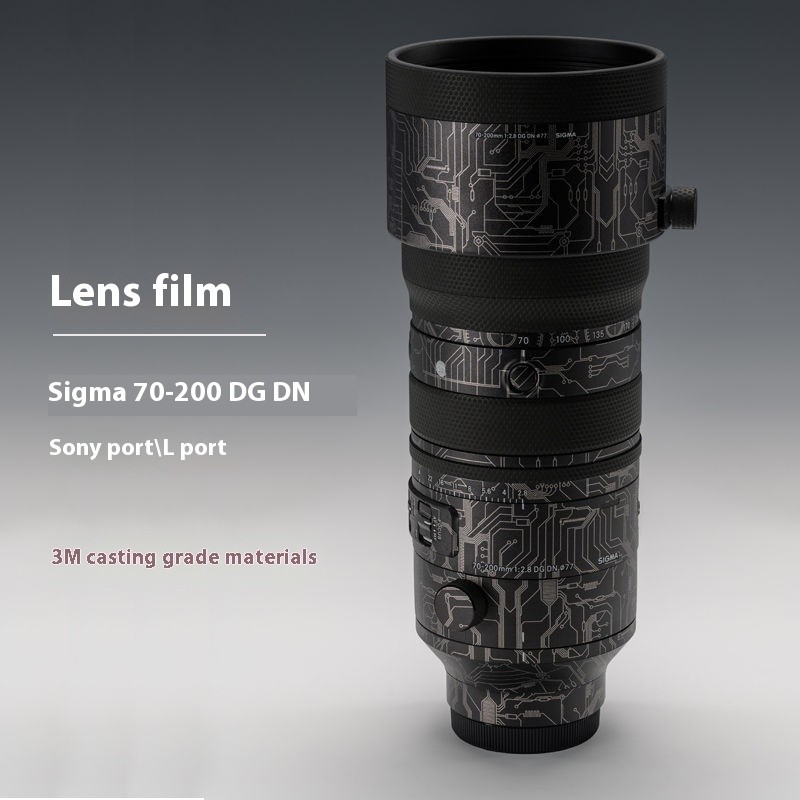Mebont 70200 สติ๊กเกอร์ฟิล์มป้องกันคาร์บอนไฟเบอร์เหมาะสําหรับเลนส์ Sigma 70-200 DG DN SONY เมาท์/L