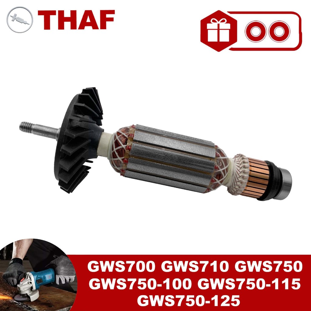 เหมาะสําหรับเครื่องเจียรมุม Bosch GWS750-100 GWS750-125 GWS750-115 โรเตอร์