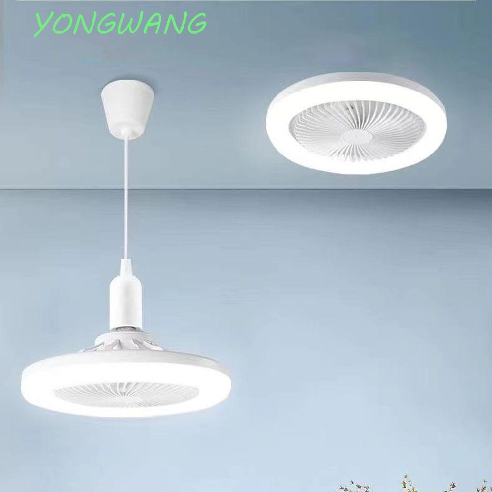 YONGWANG E27 พัดลม,ปรับหรี่แสงได้ E27 พัดลมโคมไฟ,โมเดิร์น 360 องศาหมุน ABS E27 เกลียวผู้ถือโคมไฟ 2 in 1 ไฟ LED พัดลมเพดานห้องนอน