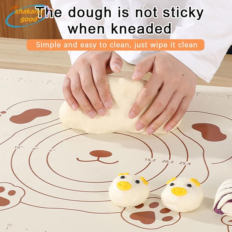 SKTH 1 PC ซิลิโคน Pastry Mat Baking Mat Non-Stick Dough Mats Pastry Mats สําหรับ Rolling Dough พร้อม
