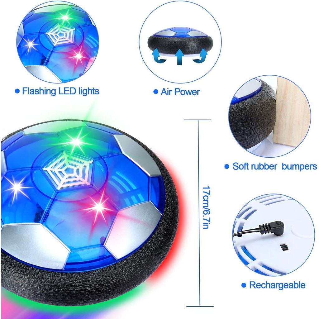 Hover ลูกฟุตบอล,ไฟ LED สีสันสดใสและโฟมนุ่มกันชน Hover Ball,ของขวัญสําหรับชายหญิง 3 4 5 6 7 8 12 ปีขอ
