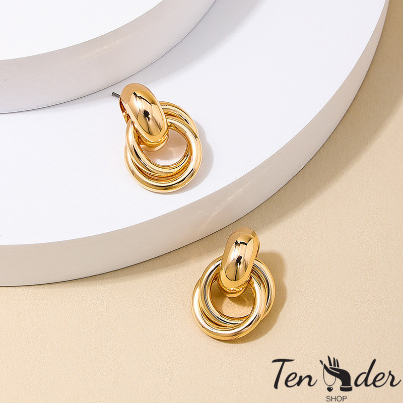 COD-ส่งเร็วจากไทย🎀S925 เงินเข็มรอบห่อต่างหูโลหะ แสงหรูหราระดับ หรูหรา ไม่ทําให้แพ้ง่าย เครื่องประดับแฟชั่น สำหรับผู้หญิง - รูปที่ 6