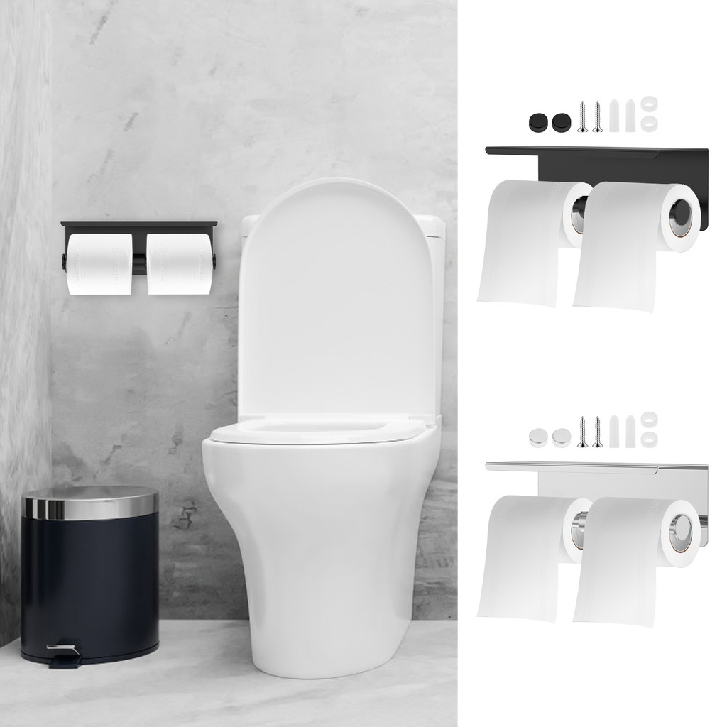 ที่ใส่กระดาษชําระพร้อมชั้นวางโทรศัพท์ม้วนคู่ผ้าขนหนูกระดาษตู้อุปกรณ์ห้องน้ํา ร้านค้า3595