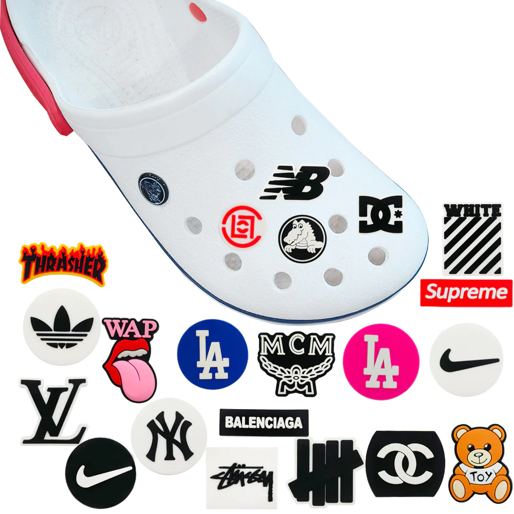 21 ชิ้น/เซ็ตรองเท้า Charm MEIDJ ตัวติดรองเท้า Pvc ตัวการ์ตูน สำหรับตกแต่ง MEIDJ Diy รองเท้าหัวโต ติดง่าย น่ารัก