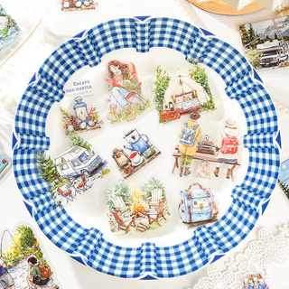 Journamm 30PCS ตัวอักษรบัญชีมือสติกเกอร์ Collage Junk Journal DIY Scrapbooking อุปกรณ์ตกแต่งปักสติกเกอร์