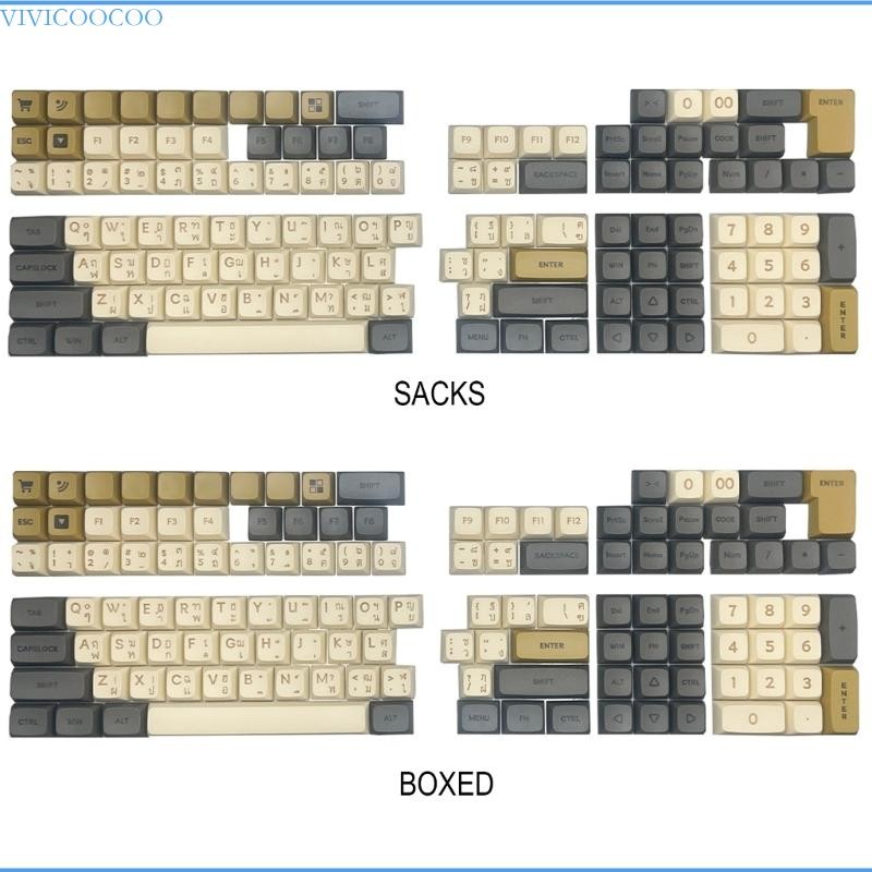 VIVI Ergonomic XDA Profile Keycaps ไทย Keycaps สําหรับ 61 64 68 75 87 98 104 108 ผู้ที่ชื่นชอบคีย์บอ