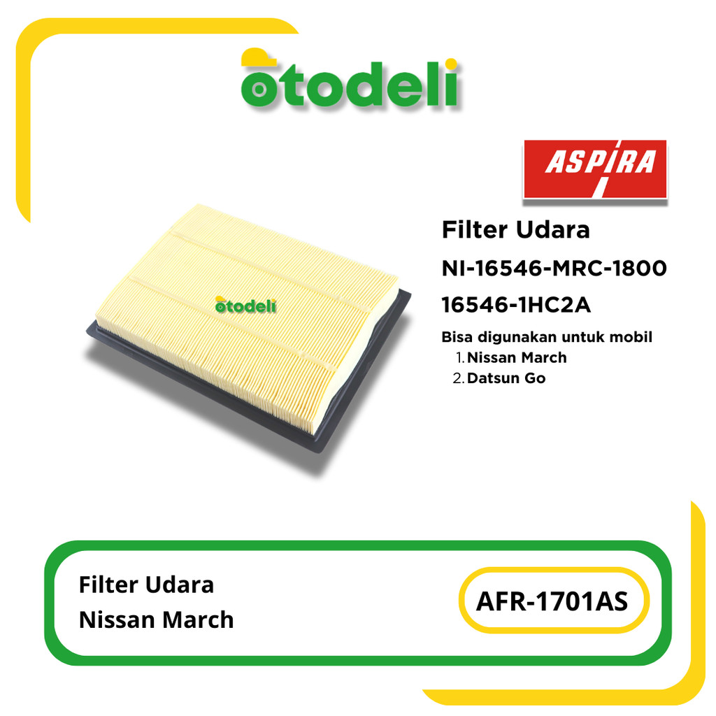 ไส้กรองอากาศ Nissan March Aspira