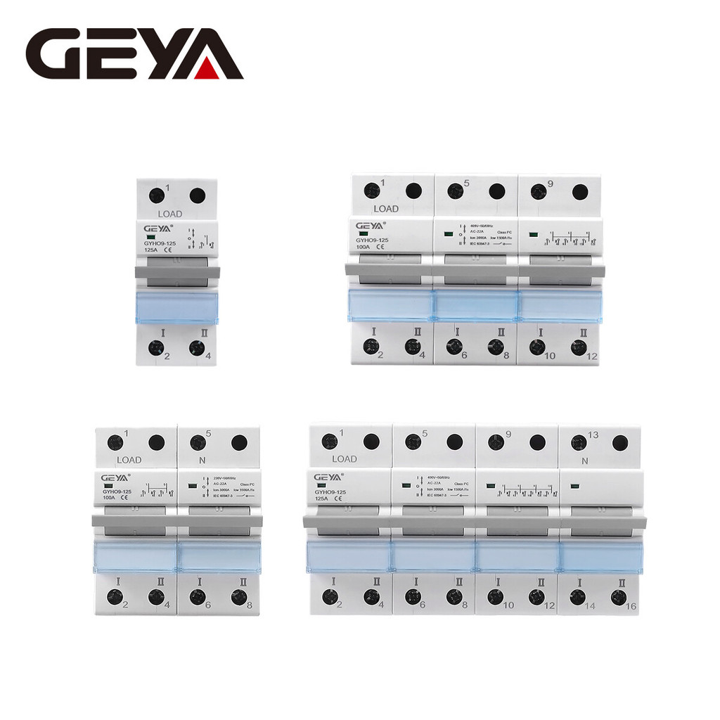 GEYA คู่มือ Changeover Transfer สวิทช์แยก MTS 1-4P 100/125A Dual Power สําหรับ Solar & Grid