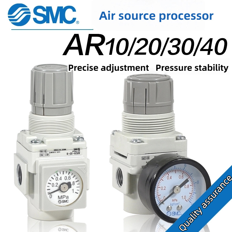 SMC วาล์วหมุนเวียนแรงดันนิวเมติก AR1020/30/40/50-M5-01-02-03-04-06-10BG/BE-BA AR20-AR30-AR40-AR50-AR