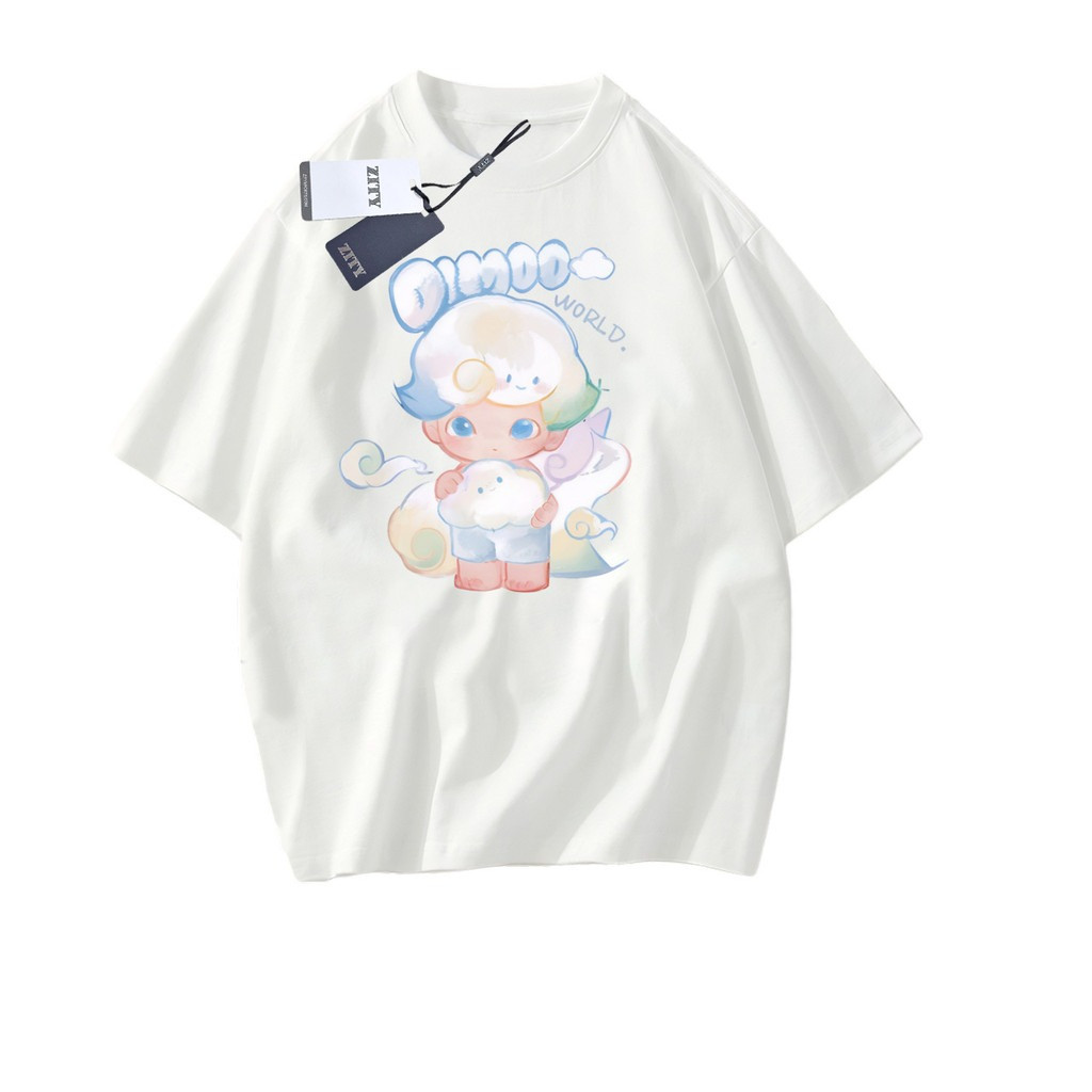 (จัดส่งตลอด 24 ชั่วโมง) FACAI ʕ•͡-•ʔ เสื้อยืดคอกลม Dimoo ลายการ์ตูนน่ารัก เรียบง่าย ระบายอากาศได้ เสื้อยืด OVERSIZE ราคา ถูกที่สุด ดีลบีเคเค