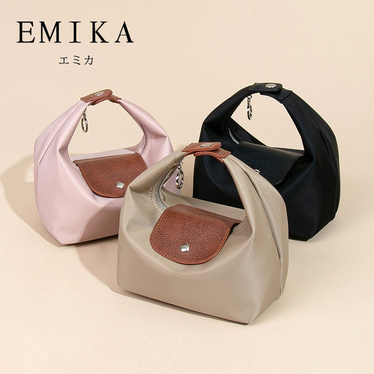 EMIKA G&Mกระเป๋ารูปทรงเสี้ยวจันทร์ กระเป๋าไนลอนกันน้ำใส่กล่องกับข้าว กระเป๋าพร้อมสายสะพาย2สายปรับได้ สำหรับพนักงานออฟฟิศ