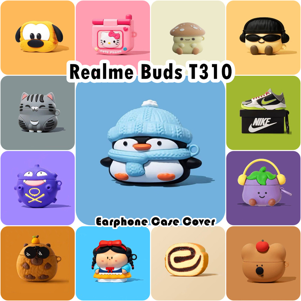 【Case Home】นําไปใช้กับ Realme Buds T310 เคส Case เคสหูฟัง สไตล์การ์ตูนตลก ซิลิโคนนุ่ม เคส เคสหูฟัง N