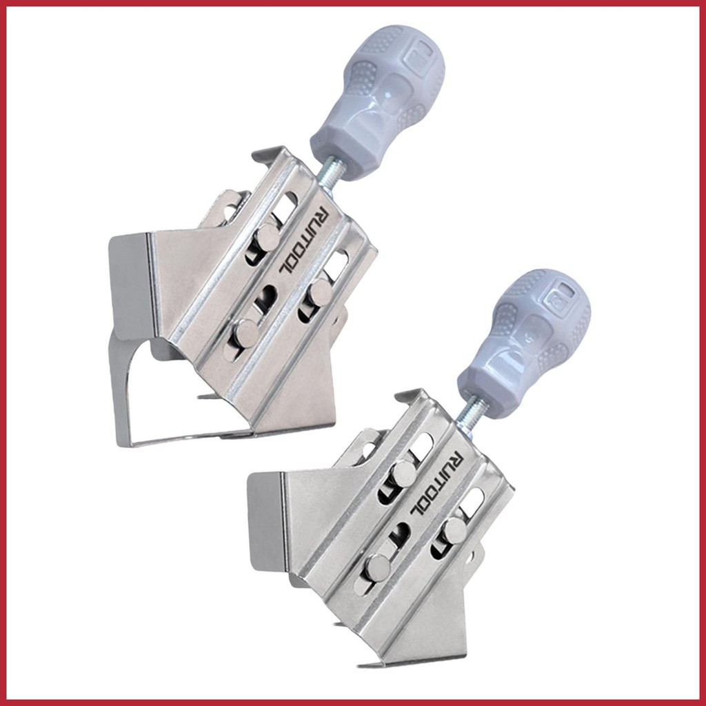 สแตนเลสมุม Clamps 90-องศาตู้ประตูมุม Clamps 2 ชิ้นสแตนเลสเดี่ยวจับกรอบรูป bhsydth