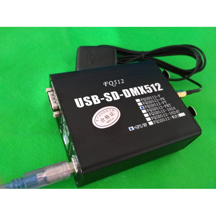 USB-DMX512 คอนโซลการ์ด SD เครื่องบันทึกออฟไลน์ RS232/485 ถึง DMX512 Controller + จําลอง 3D