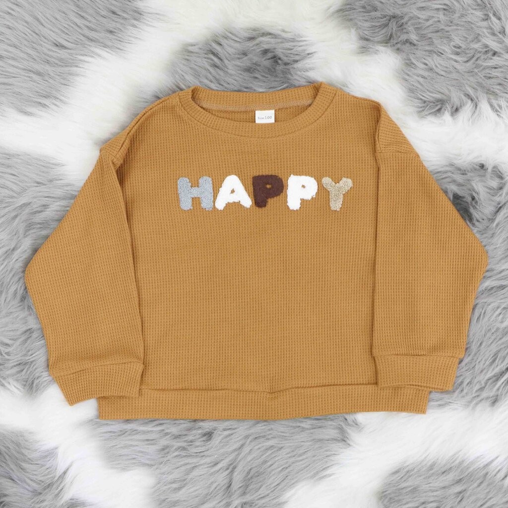ชุดเด็กแขนยาว HAPPY สีน้ำตาลL 100 ซม. (2Y-3Y) RB230904-28A(L)