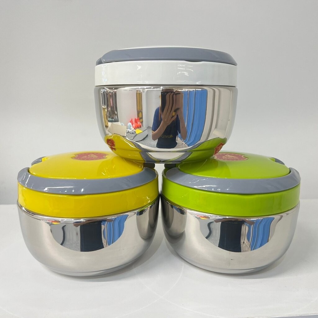 กล่องใส่อาหาร สแตนเลส สีเขียว CY-900